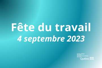 Fête du travail 4 septembre 2023 