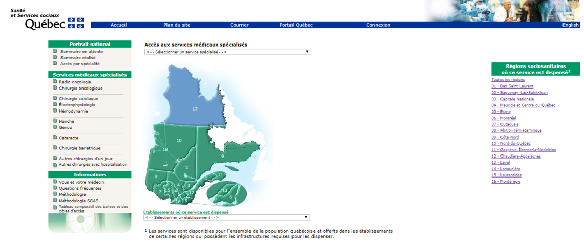 Access to Special Medical Services website