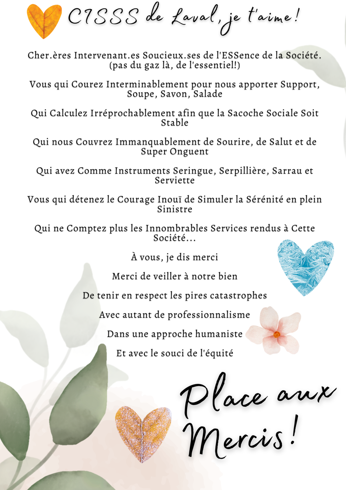 CISSS de Laval, je t'aime!