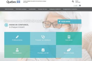 Notre nouvelle page d'accueil